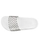 Christian Louboutin Pool Fun Leather Slides Bianco/Silver Men