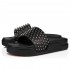 Christian Louboutin Pool Fun Leather Slides Black Men