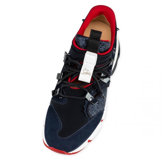 Christian Louboutin Red Runner Neoprene Low Top Sneakers Version Marine Men