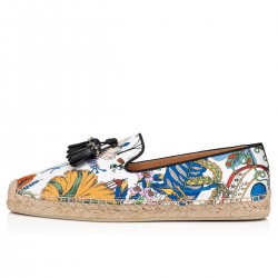 Christian Louboutin Relax Max Silk Espadrilles White Men