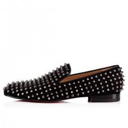 Christian Louboutin Rollerboy Spikes Suede Loafers Black Men