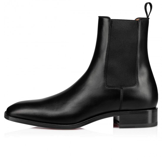 Christian Louboutin Samson Leather Chelsea Boots Black Men