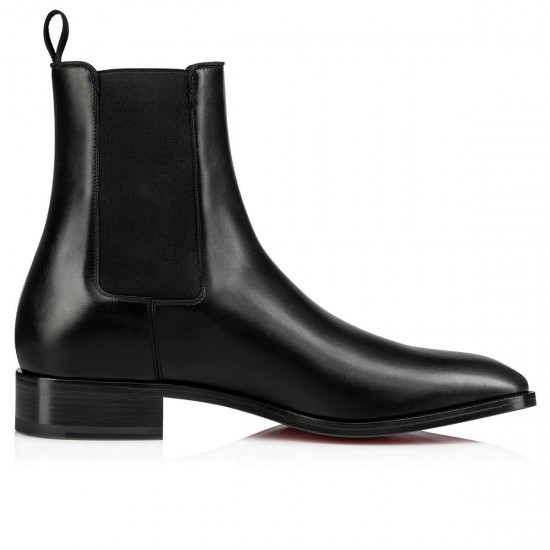 Christian Louboutin Samson Leather Chelsea Boots Black Men