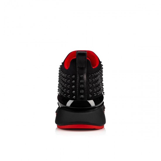 Christian Louboutin Spike Sock 30mm Neoprene Low Top Sneakers Black Men