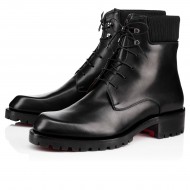 Christian Louboutin Trapman 20mm Leather Lace Up Boots Black Men