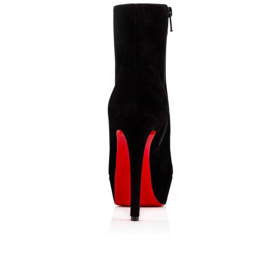 Christian Louboutin Bianca Booty 120mm Suede Ankle Boots Black Women