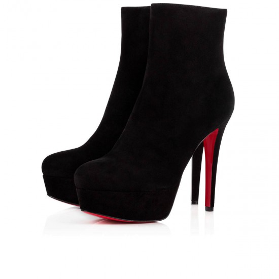 Christian Louboutin Bianca Booty 120mm Suede Ankle Boots Black Women