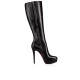 Christian Louboutin Bianca Botta 140mm Leather Knee High Boots Black Women