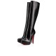 Christian Louboutin Bianca Botta 140mm Leather Knee High Boots Black Women