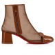 Christian Louboutin Checkypoint Booty 55mm Patent Booties Nude 5 Women
