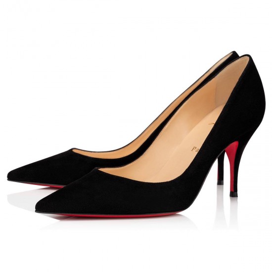 Christian Louboutin Clare 80mm Suede Pumps Black Women