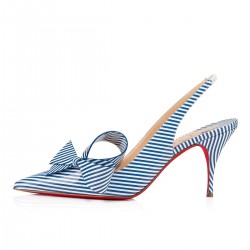 Christian Louboutin Clare Nodo 80mm Patent Leather Pumps Blue Women