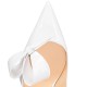 Christian Louboutin Clare Nodo 80mm Patent Leather Pumps Bianco Women