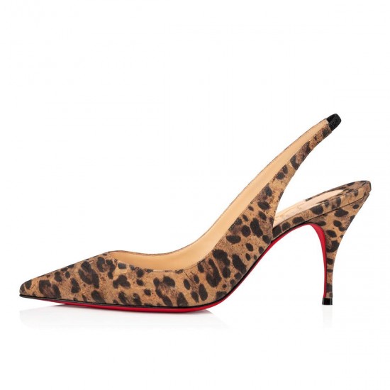 Christian Louboutin Clare Slingback 80mm Cork Pumps Brown Women