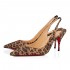 Christian Louboutin Clare Slingback 80mm Cork Pumps Brown Women