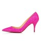 Christian Louboutin Clare Strass 80mm Strass Pumps Diva/Pink Fluo Women