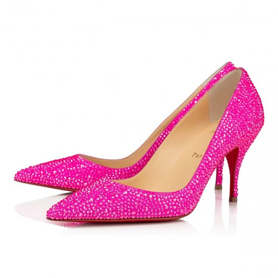 Christian Louboutin Clare Strass 80mm Strass Pumps Diva/Pink Fluo Women