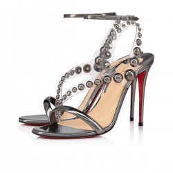 Christian Louboutin Corinetta 100mm Specchio/Laminato Sandals Silver Women