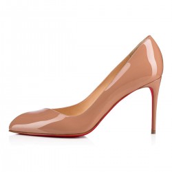 Christian Louboutin Corneille 85mm Patent Leather Pumps Nude Women