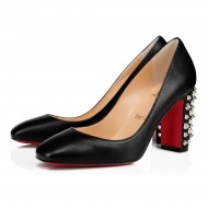 Christian Louboutin Donna Stud Spikes 85mm Leather Pumps Black/Silver Women