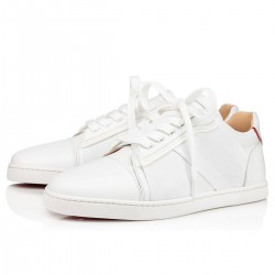 Christian Louboutin Elastikid Donna Leather Low Top Sneakers Version Bianco Women