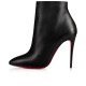 Christian Louboutin Eloise Booty 100mm Leather Ankle Boots Black Women