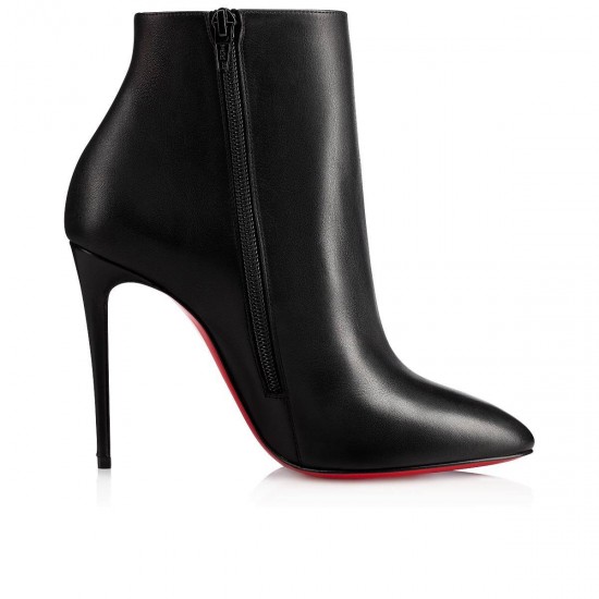 Christian Louboutin Eloise Booty 100mm Leather Ankle Boots Black Women