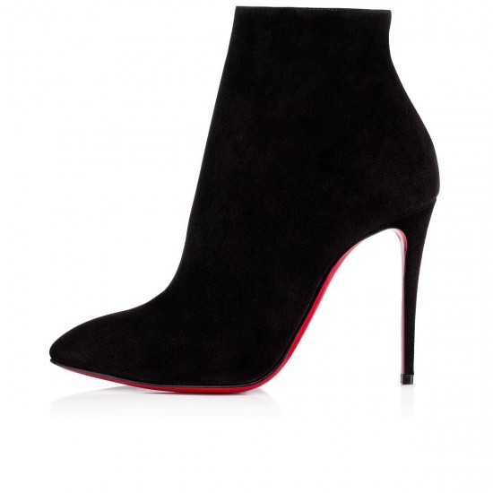 Christian Louboutin Eloise Booty 100mm Suede Ankle Boots Black Women