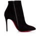 Christian Louboutin Eloise Booty 100mm Suede Ankle Boots Black Women