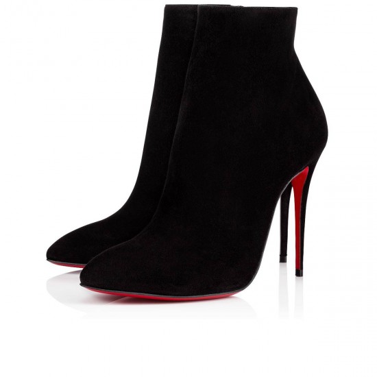 Christian Louboutin Eloise Booty 100mm Suede Ankle Boots Black Women