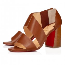 Christian Louboutin Fibi 85mm Leather Sandals Cuoio Women