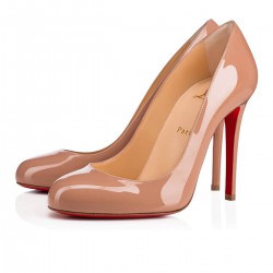 Christian Louboutin Fifille 100mm Patent Leather Pumps Nude Women
