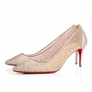 Christian Louboutin Follies Strass 70mm Strass Sparkly Heels Version Nude Women