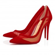 Christian Louboutin Galativi 100mm Veau Velours Pumps Red Women