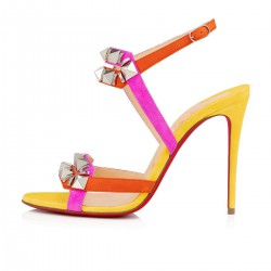 Christian Louboutin Galerietta 100mm Suede Sandals Version Multi Women