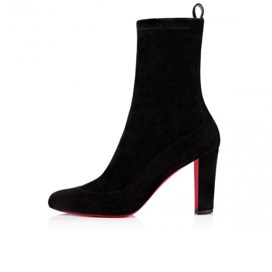 Christian Louboutin Gena 85mm Suede Booties Black Women