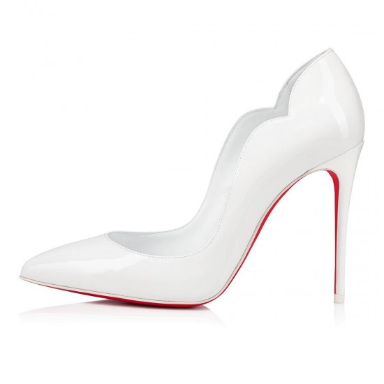 Christian Louboutin Hot Chick 100mm Patent Leather Pumps White Women