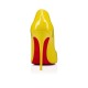 Christian Louboutin Hot Chick 100mm Patent Leather Pumps Yellow Women