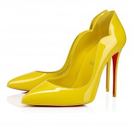 Christian Louboutin Hot Chick 100mm Patent Leather Pumps Yellow Women