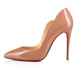Christian Louboutin Hot Chick 100mm Patent Leather Pumps Nude Women