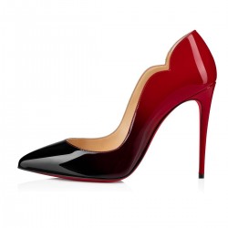 Christian Louboutin Hot Chick 100mm Patent Pumps Black/Red Women