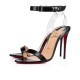 Christian Louboutin Jonatina 100mm Leather Sandals Black/Transp Women