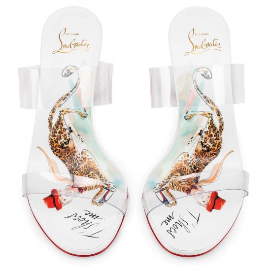 Christian Louboutin Just Nothing T'shoes Me 85mm Pvc Mules Multicolor Women