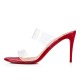 Christian Louboutin Just Nothing 85mm Pvc Mules Loubi Women