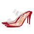 Christian Louboutin Just Nothing 85mm Pvc Mules Loubi Women