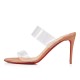 Christian Louboutin Just Nothing 85mm Pvc Mules Nude Women