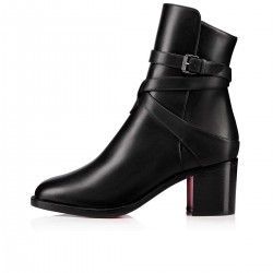 Christian Louboutin Karistrap 70mm Leather Ankle Boots Black Women