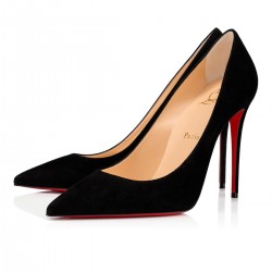 Christian Louboutin Kate 100mm Suede Pumps Black Women