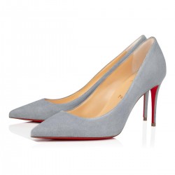 Christian Louboutin Kate 85mm Veau Velours Pumps Grey Women