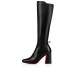 Christian Louboutin Kronobotte 85mm Calf Knee High Boots Black Women